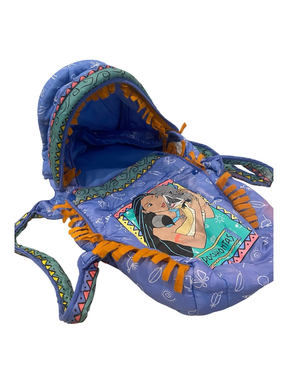 Disney Pocahontas Doll Carrier Bed Bag Vintage 1990s 90s Kids Toy
